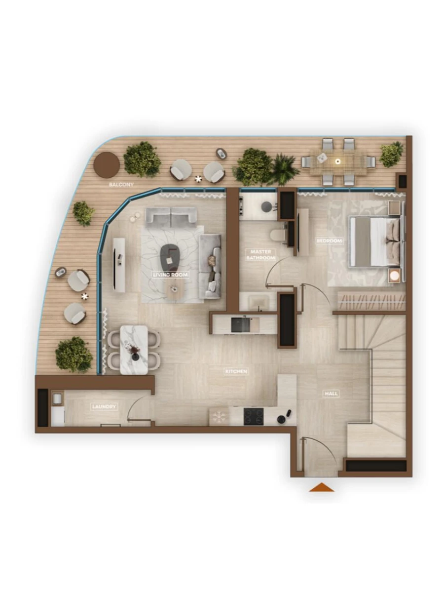 3 BR — 3 Bedroom Duplex