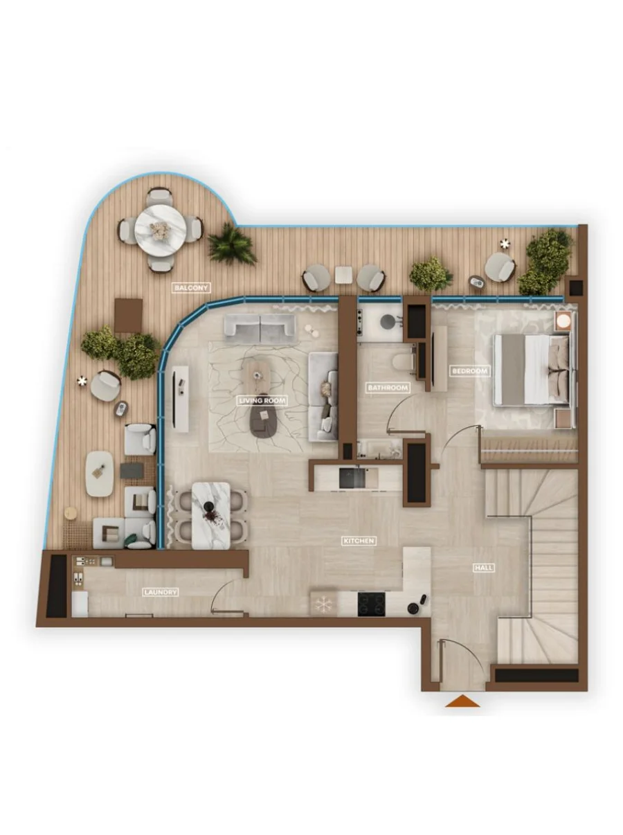 3 BR — 3 Bedroom Duplex