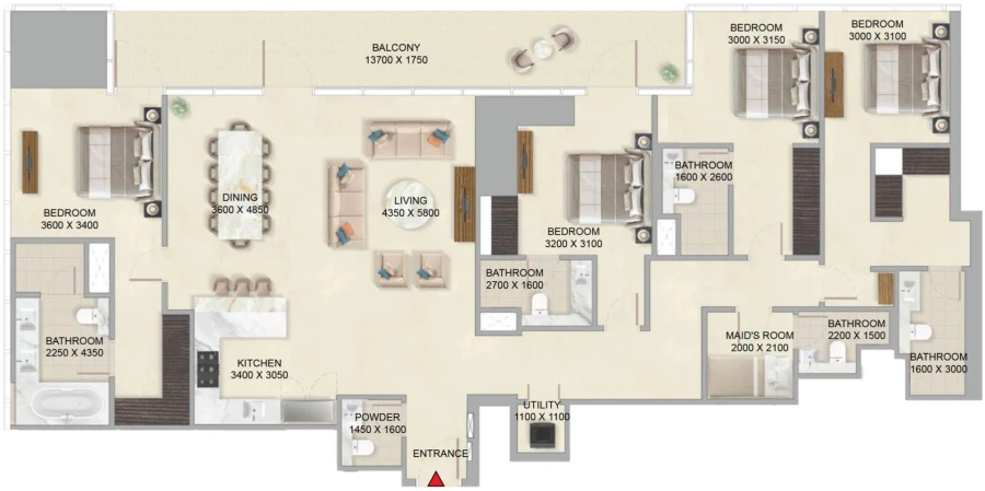 4 BR — 4 Bedroom Type A