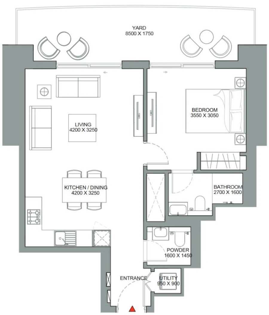 NA — 1 Bedroom Type B Variant 1