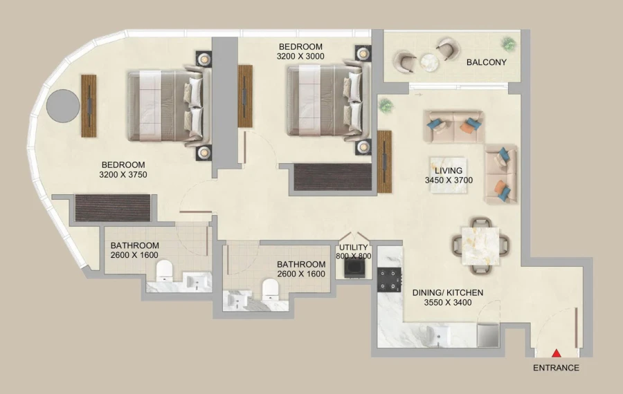 2 BR — 2 Bedroom Type C