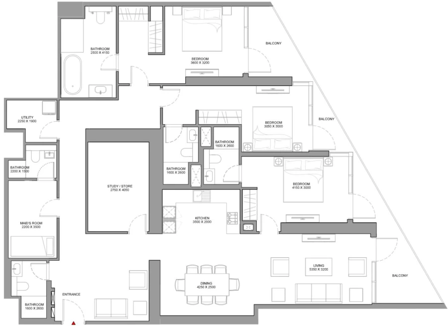 3 BR — 3.5 Bedroom type A