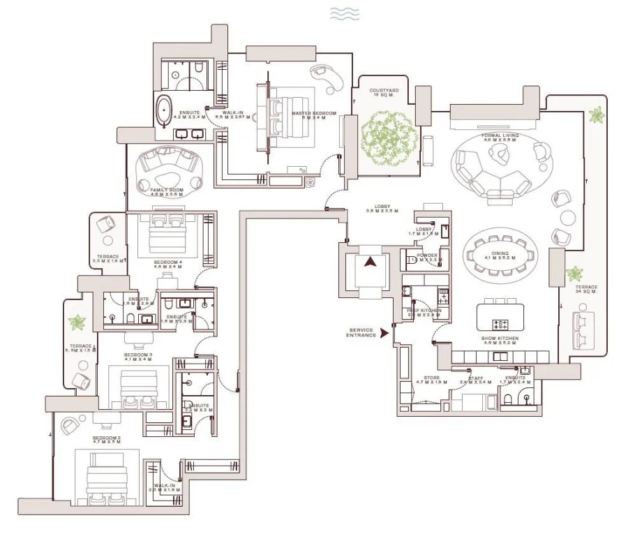4 BR — 4 Bedroom Type C