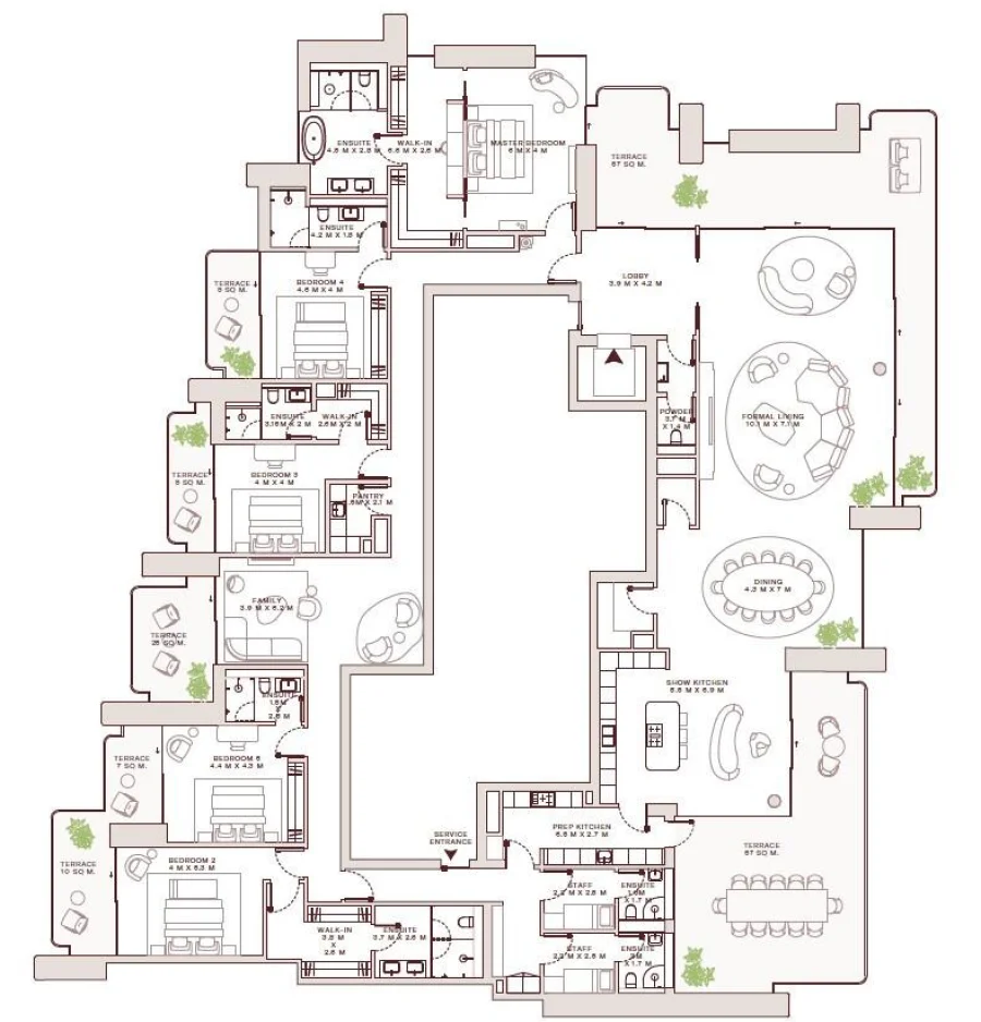 5 BR — 5 Bedroom Type B