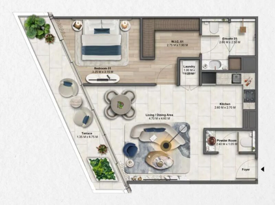 1 BR — 1 Bedroom Type A