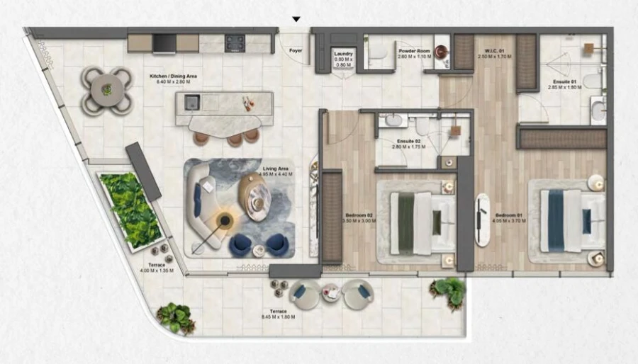 2 BR — 2 Bedroom Type A