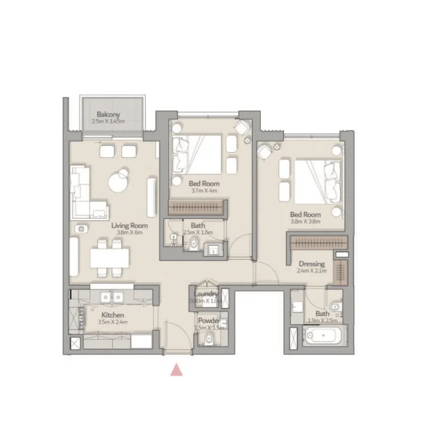 2 BR — 2 BEDROOM TYPE 6