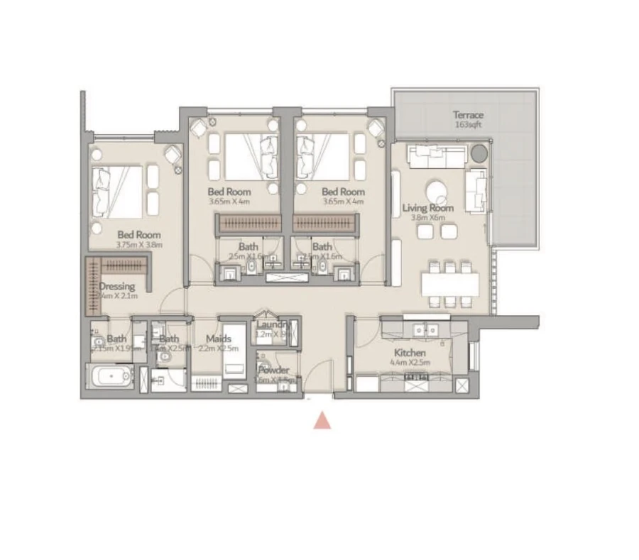 3 BR — 3 BEDROOM TYPE 2B