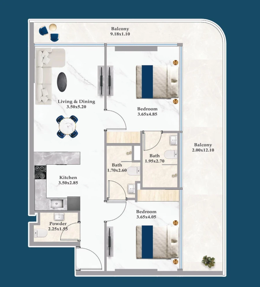 2 BR — 2 bedroom B