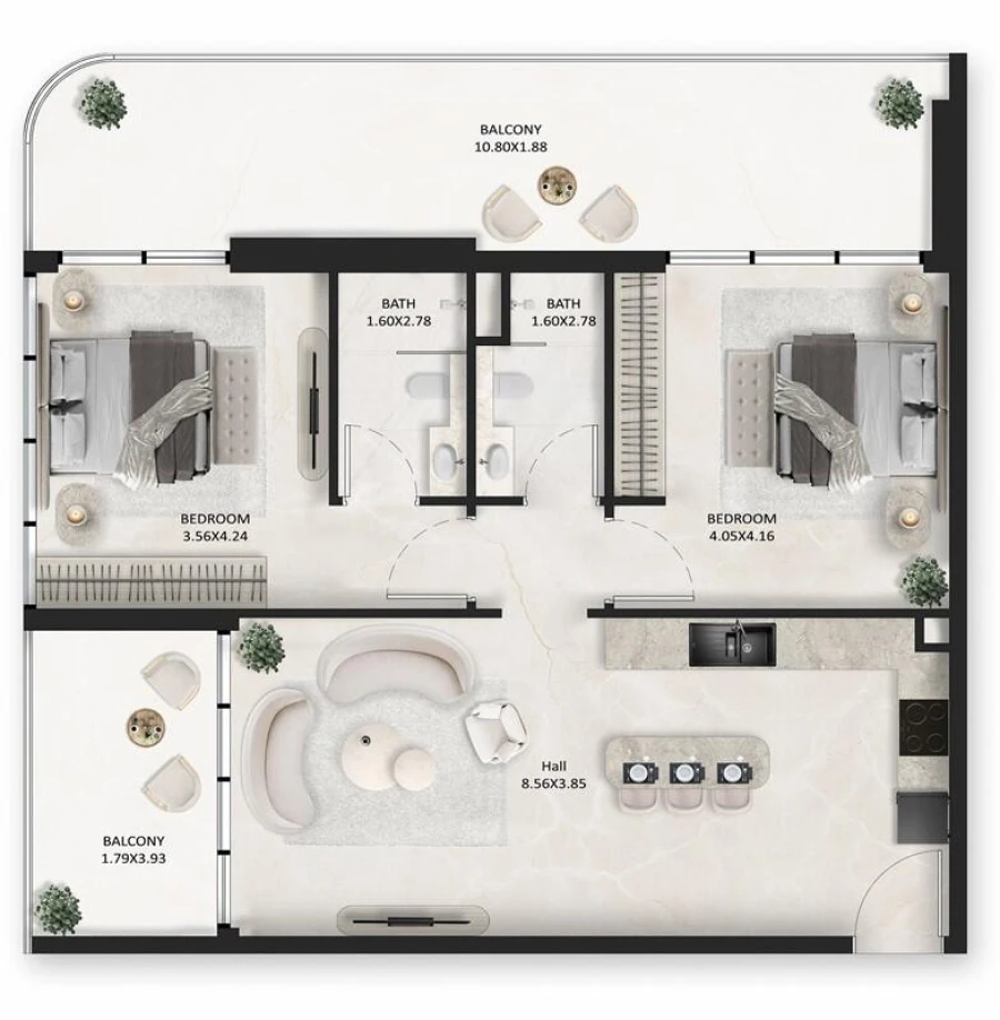2 BR — 2 Bedroom Type - A