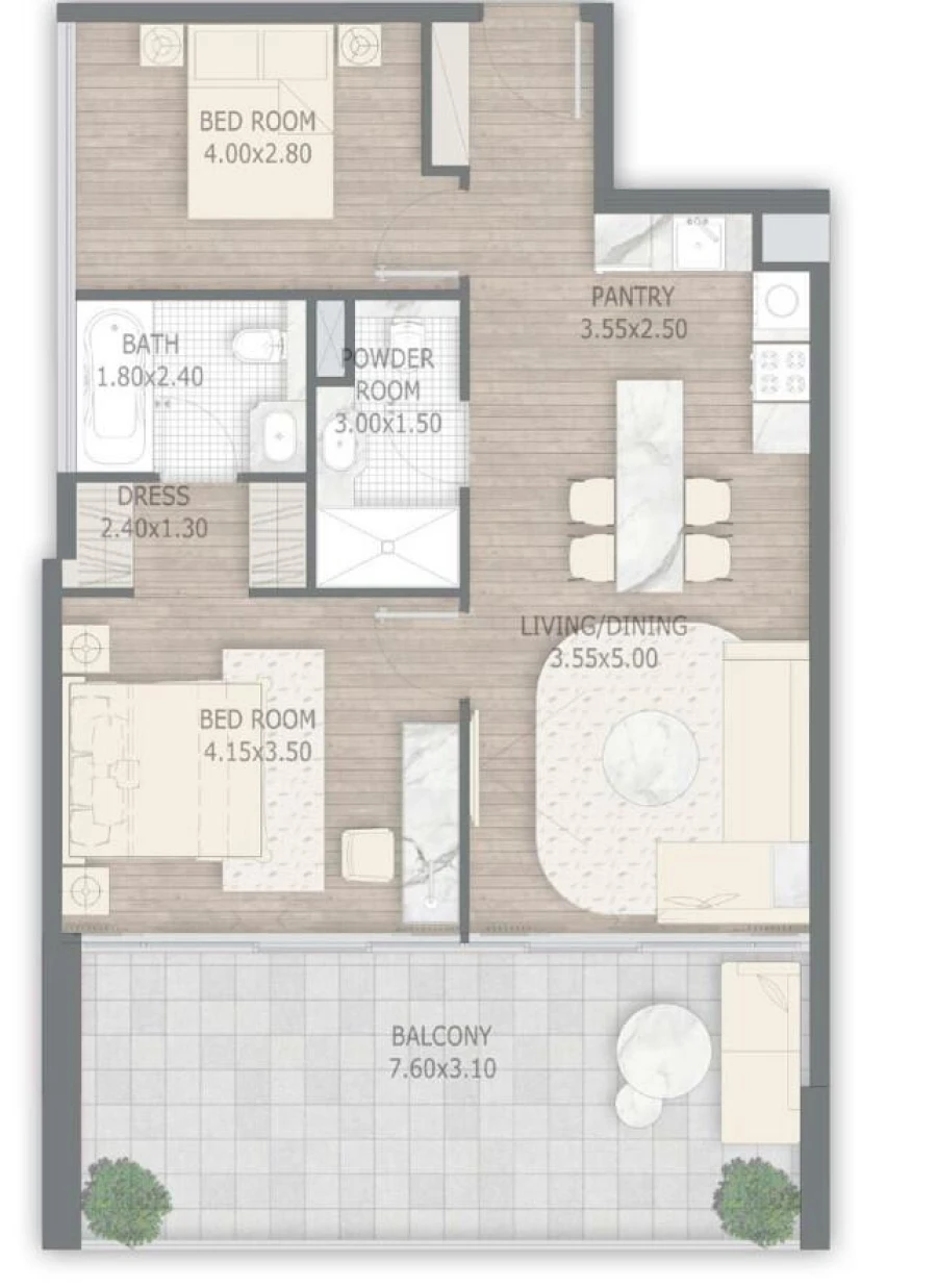 2 BR — 2 Bedroom type C11