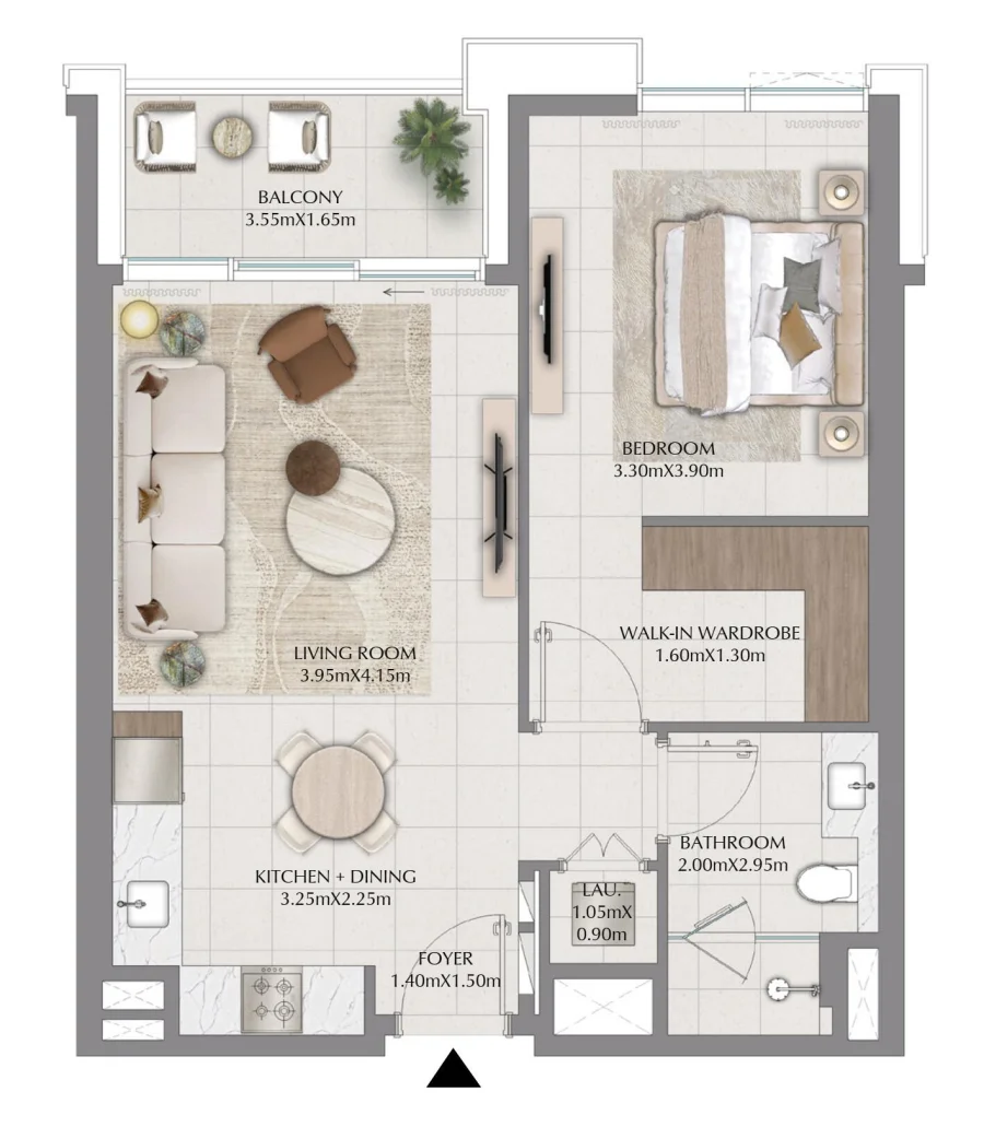 1 BR — 1 Bedroom Type 2B