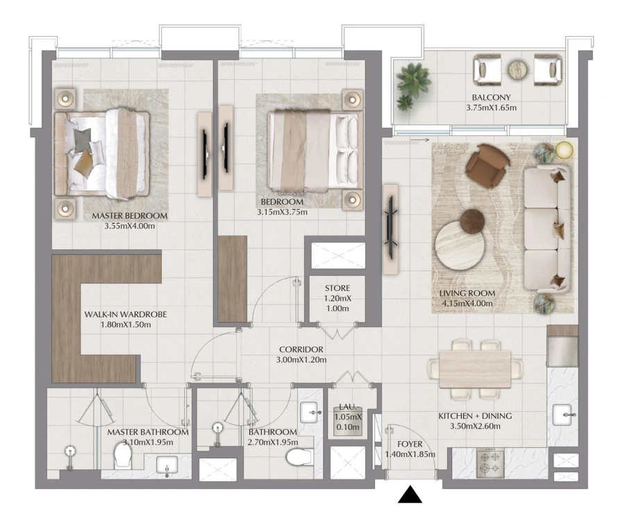 2 BR — 2 Bedroom Type 3A