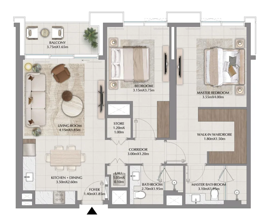 2 BR — 2 Bedroom Type 2A