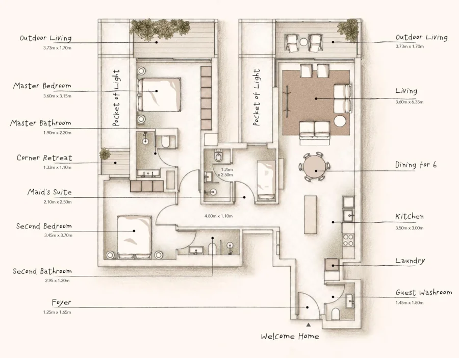 2 BR — 2 Bedroom Type C