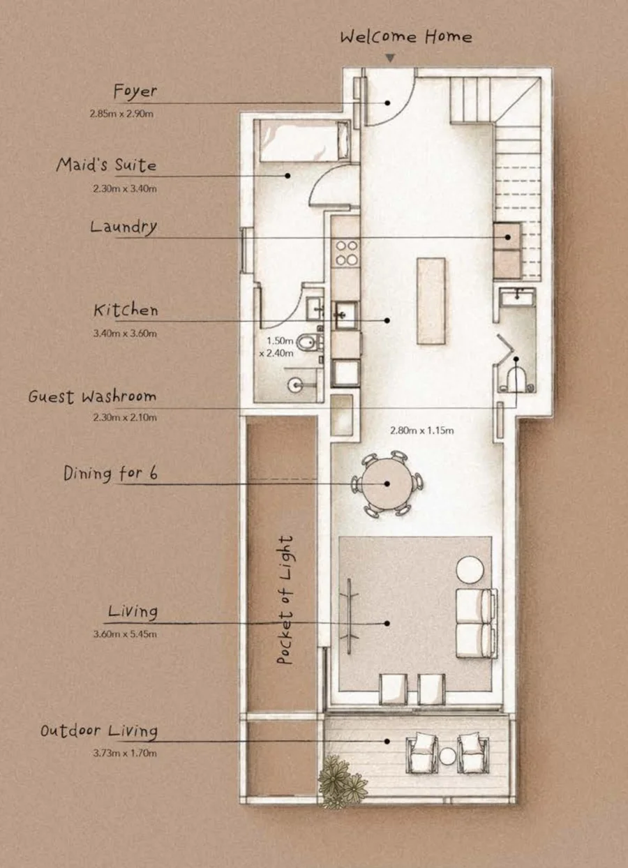 2 BR — 2 Bedroom Duplex Type F