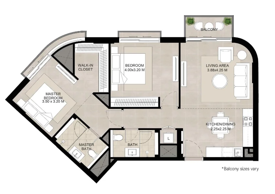2 BR — 2 Bedroom Type D