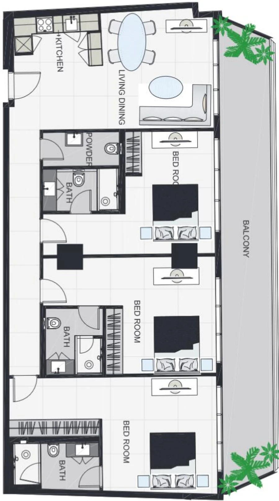 3 BR — 3 Bedroom Type 3