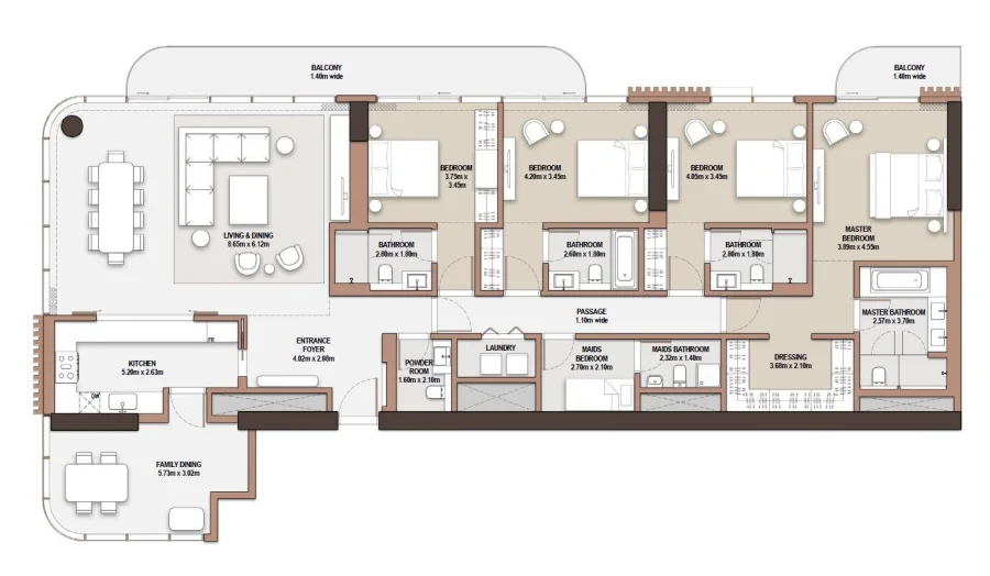 4 BR — 4 Bedroom Type A