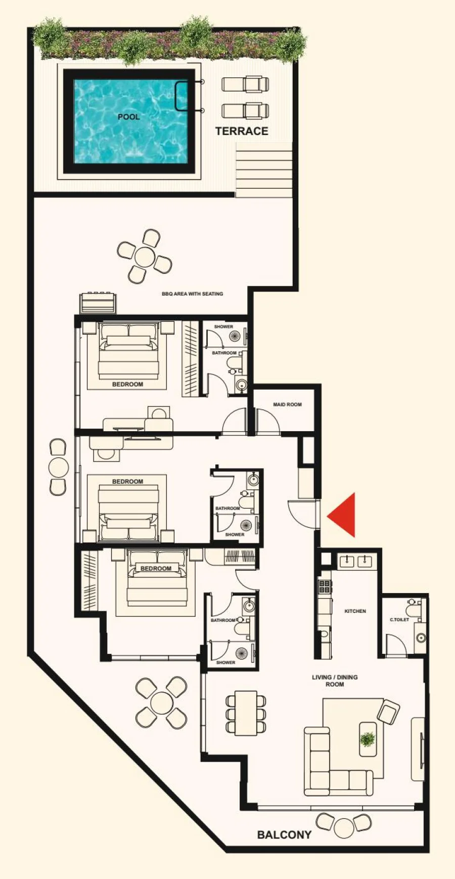 3 BR — 3 Bedroom Type 01