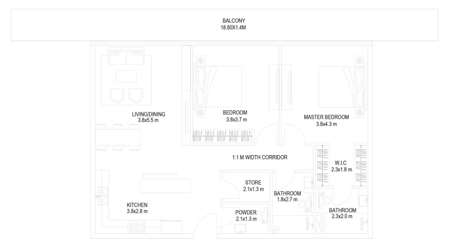 2 BR — 2 Bedroom Type 2