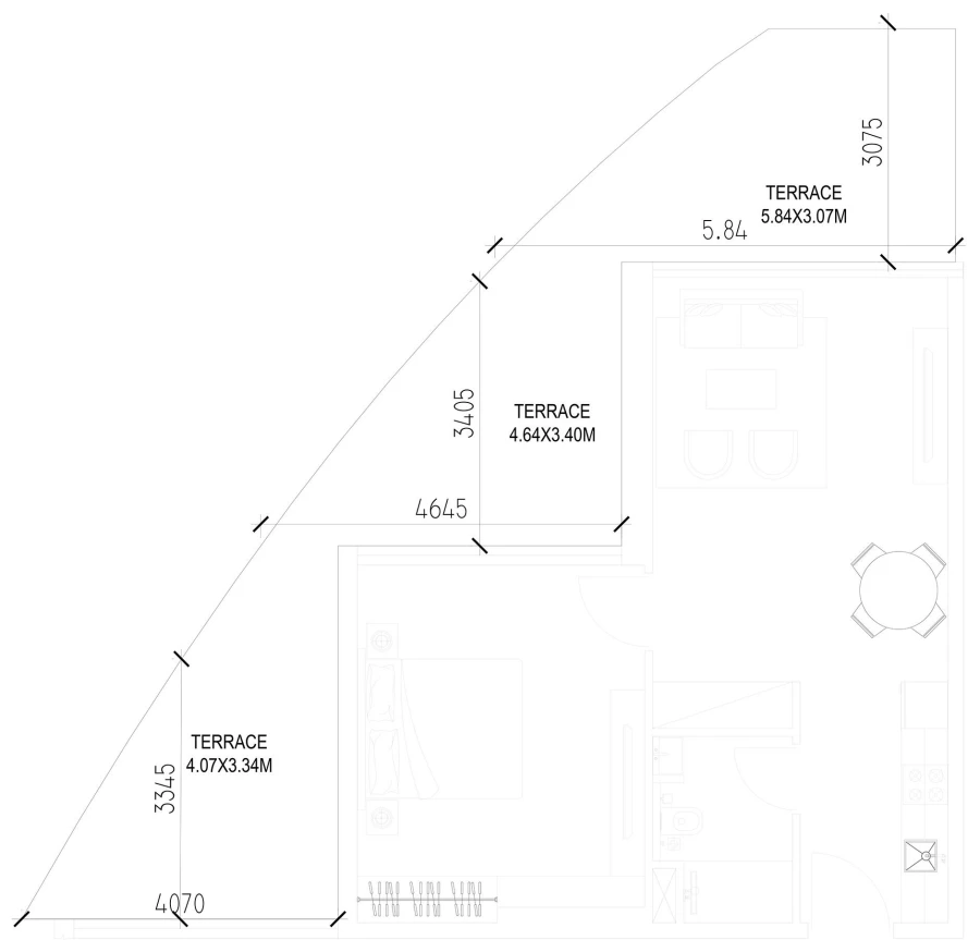 1 BR — 1 Bedroom Type 3