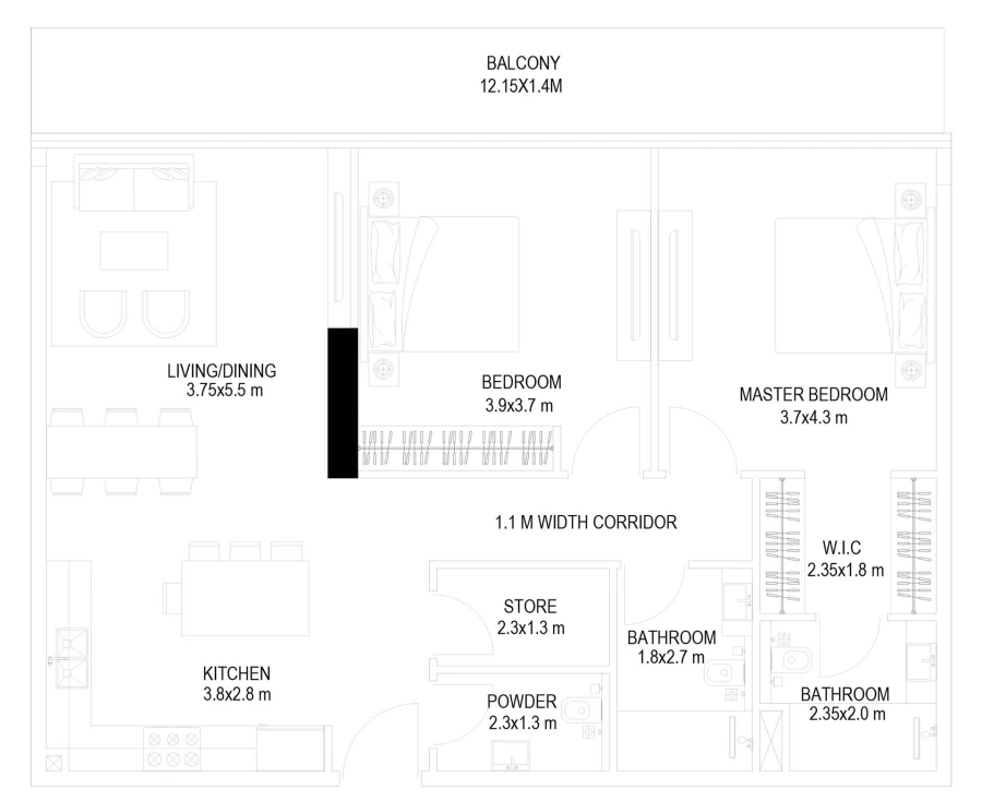 2 BR — 2 Bedroom Type 3