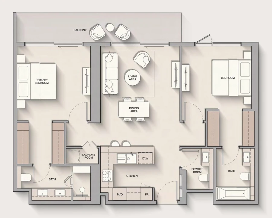 2 BR — 2 Bedroom Type A