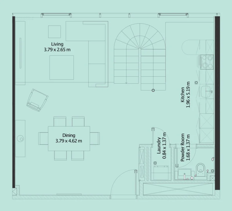 2 BR — Two bedroom loft 2207