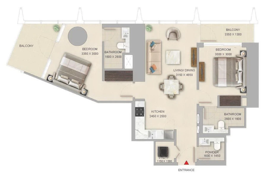2 BR — 2 Bedroom Type A