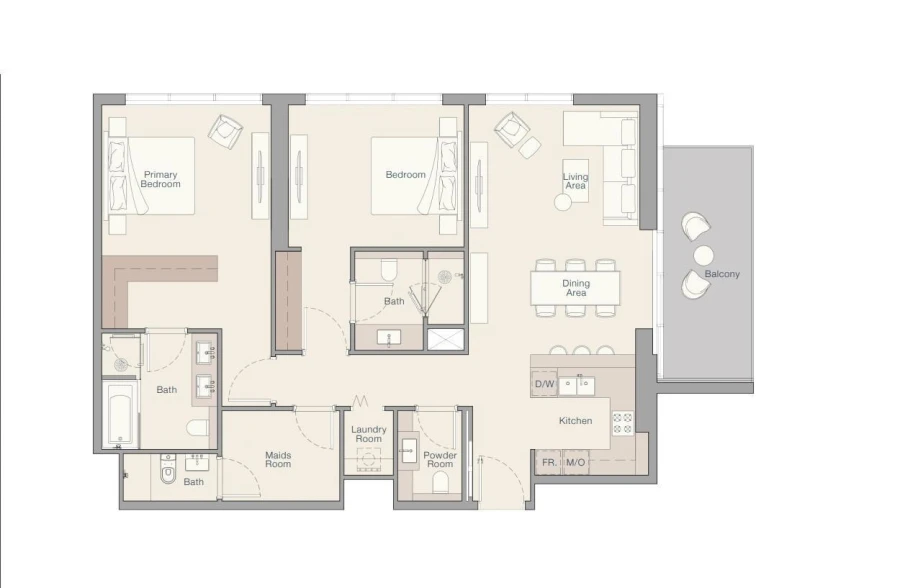 2 BR — 2 BEDROOM TYPE A