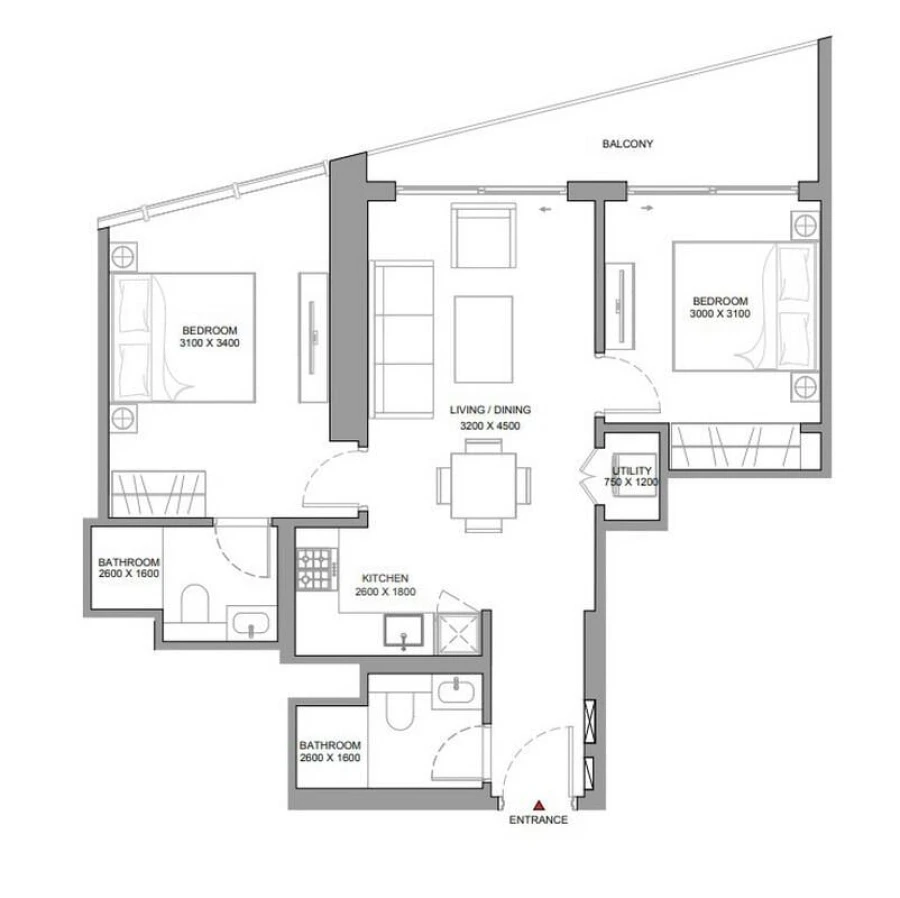2 BR — 2 Bedroom A