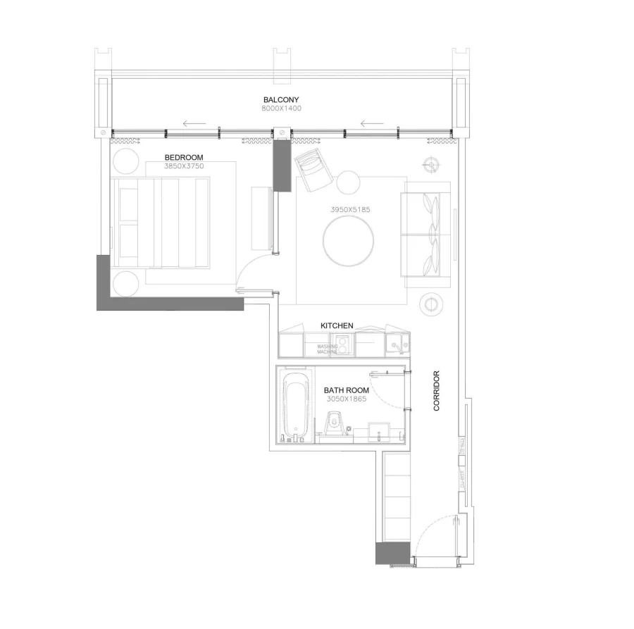 1 BR — 1 bedroom