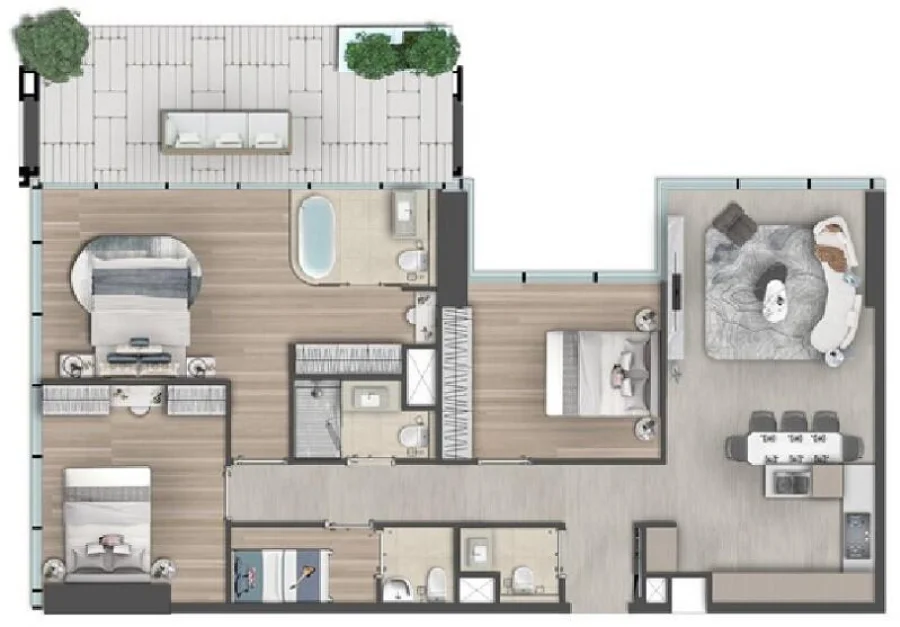 3 BR — 3 Bedroom Type C