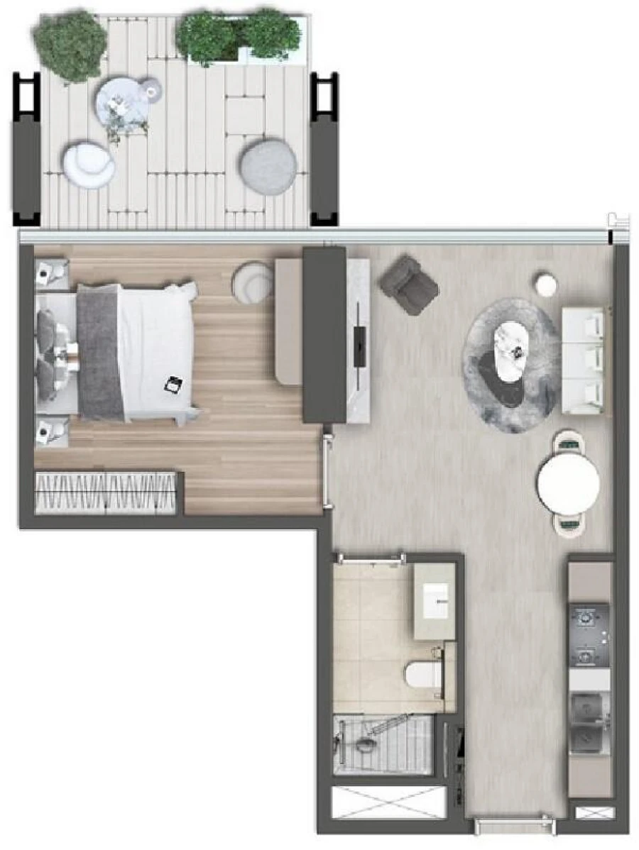1 BR — MASTER SUITE 1 Bedroom Type B