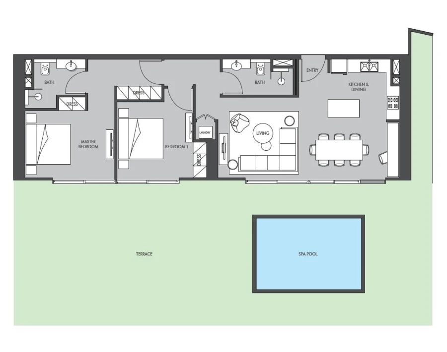 2 BR — 2 Bedroom Type C
