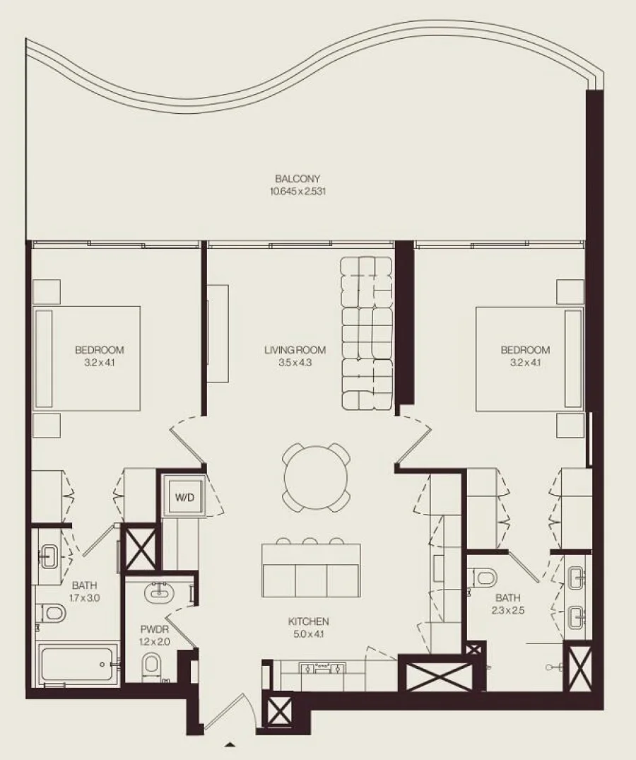 2 BR — 2 Bedroom Type 1