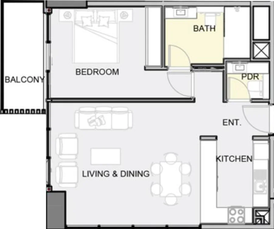 1 BR — 