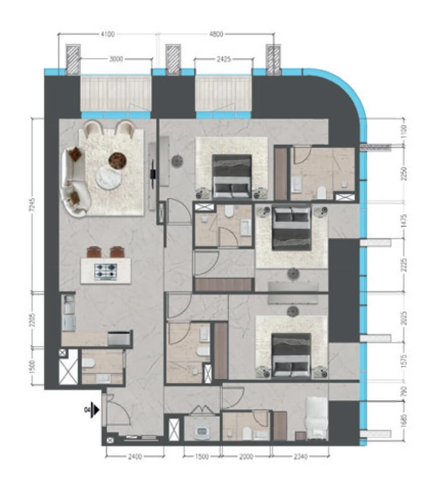 3 BR — 3 Bedroom