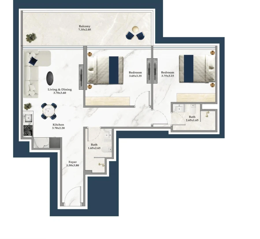 2 BR — 2 Bedroom A