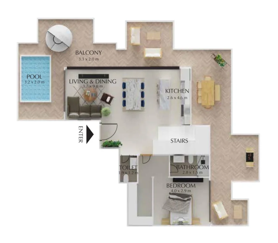 3 BR — 3 Bedroom Skyvillas Type 1