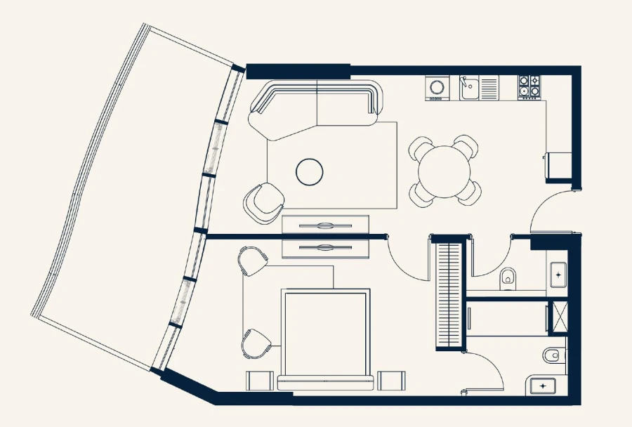1 BR — 1 Bedroom Type 4