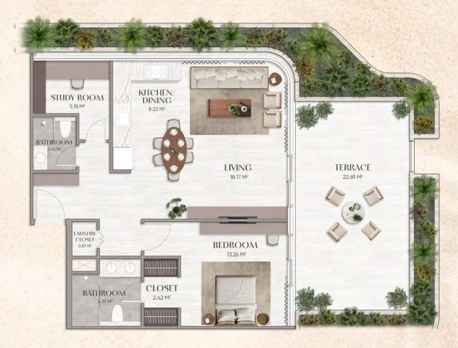 1 BR — 1 Bedroom Type C01
