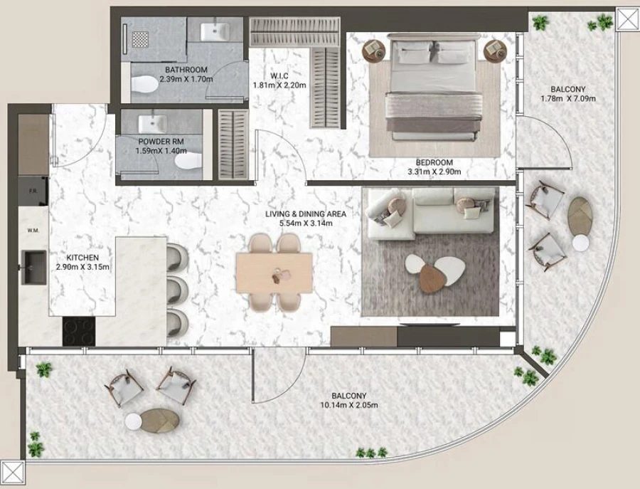 1 BR — 1 Bedroom SIGNATURE SUITE TYPE 4
