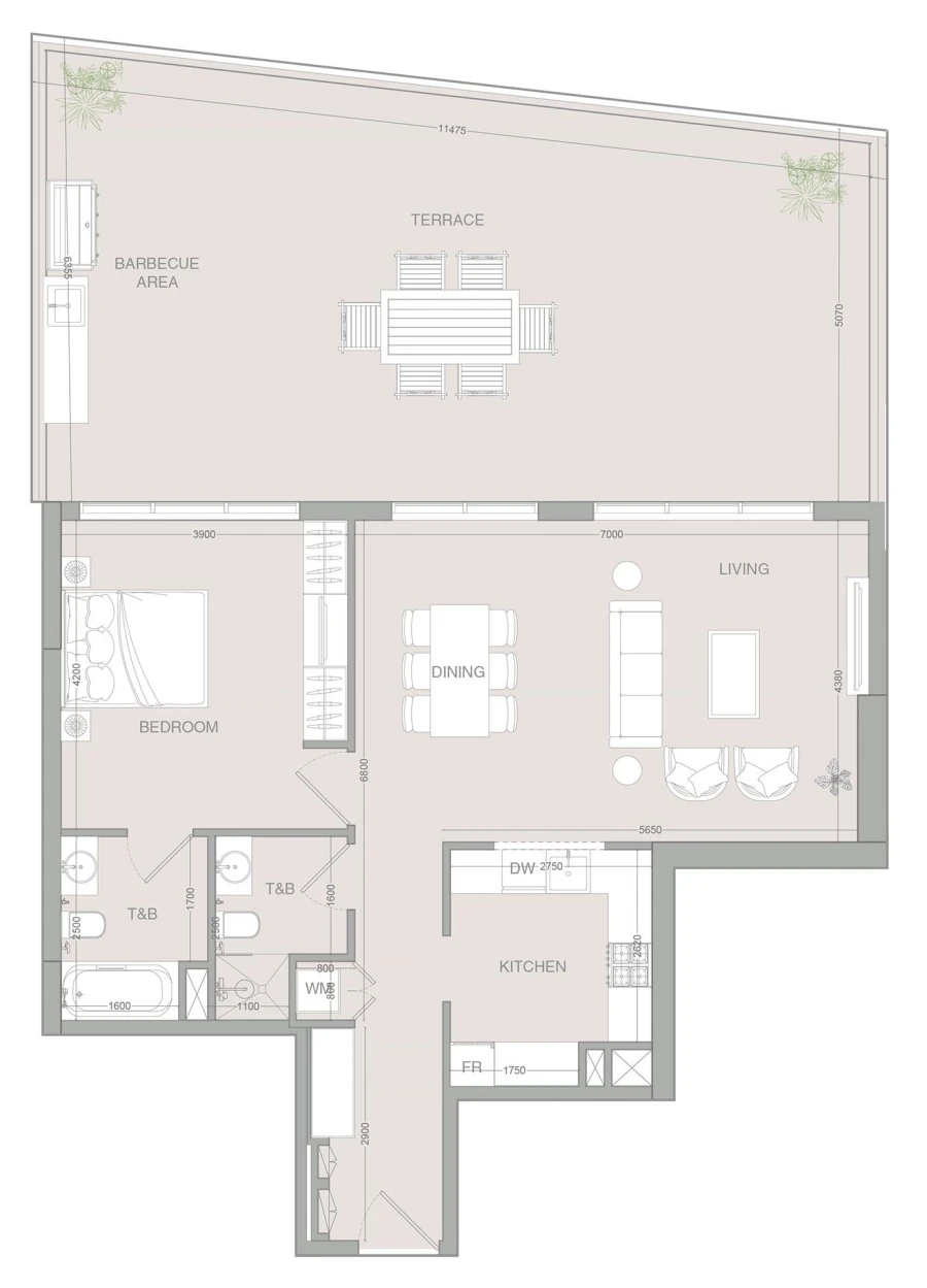 1 BR — 1 Bedroom Type A