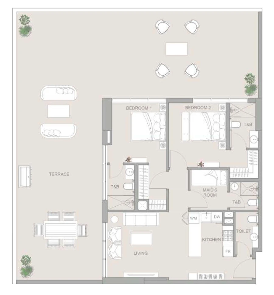 2 BR — 2,5 Bedroom Type A