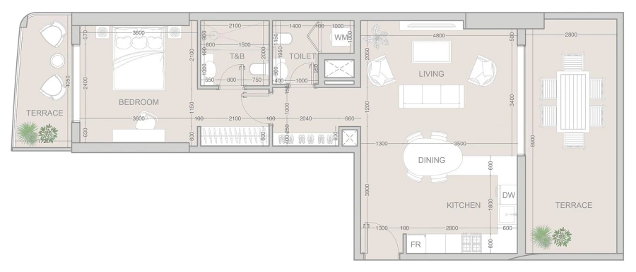 1 BR — 1 Bedroom Type A