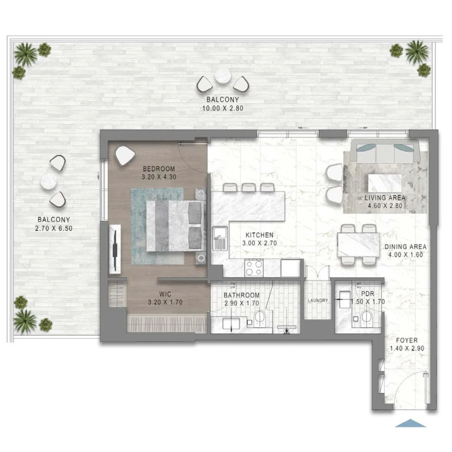 1 BR — 1 Bedroom Type G1