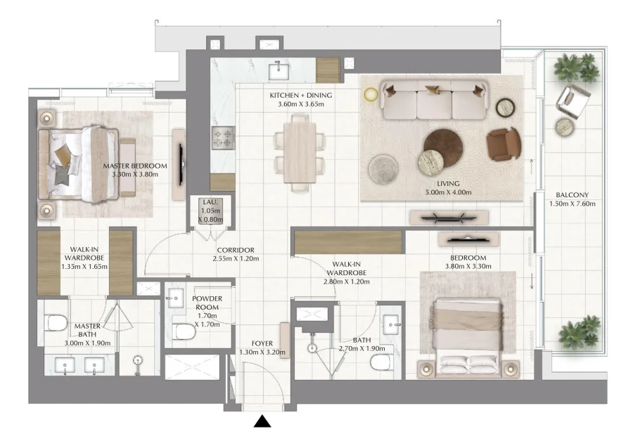 2 BR — 2 Bedroom Type A