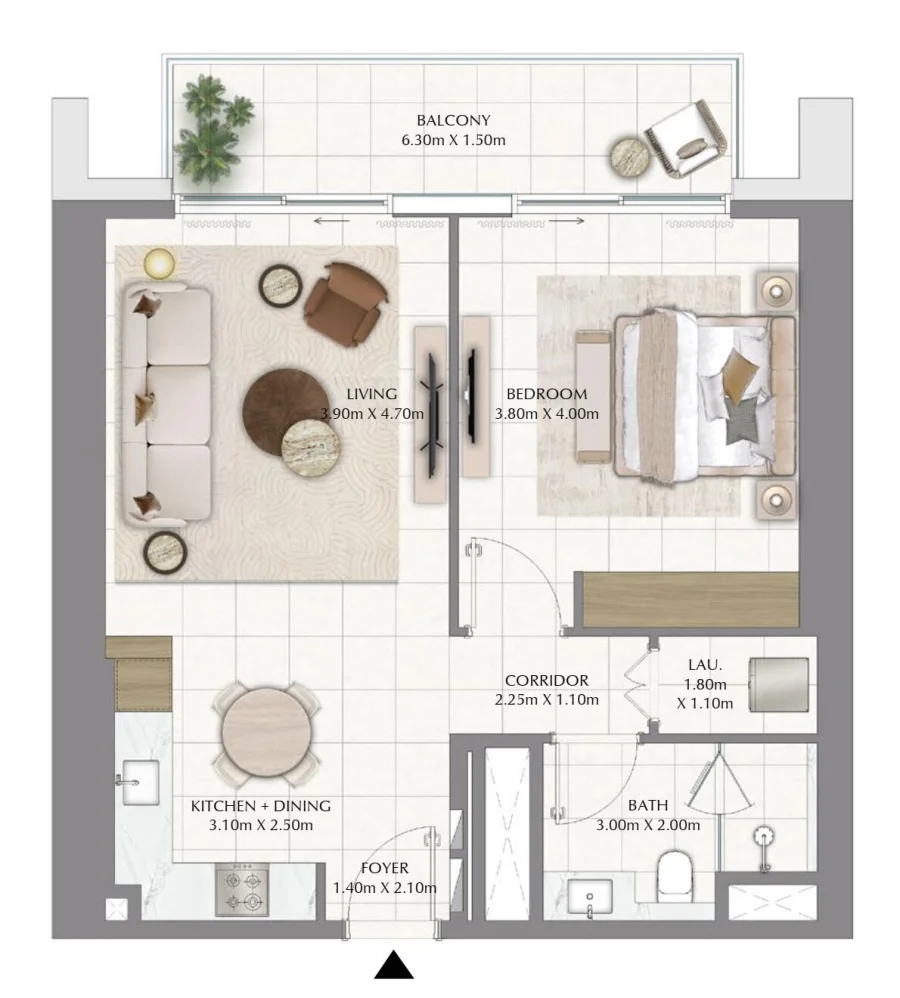 1 BR — 1 Bedroom Type A